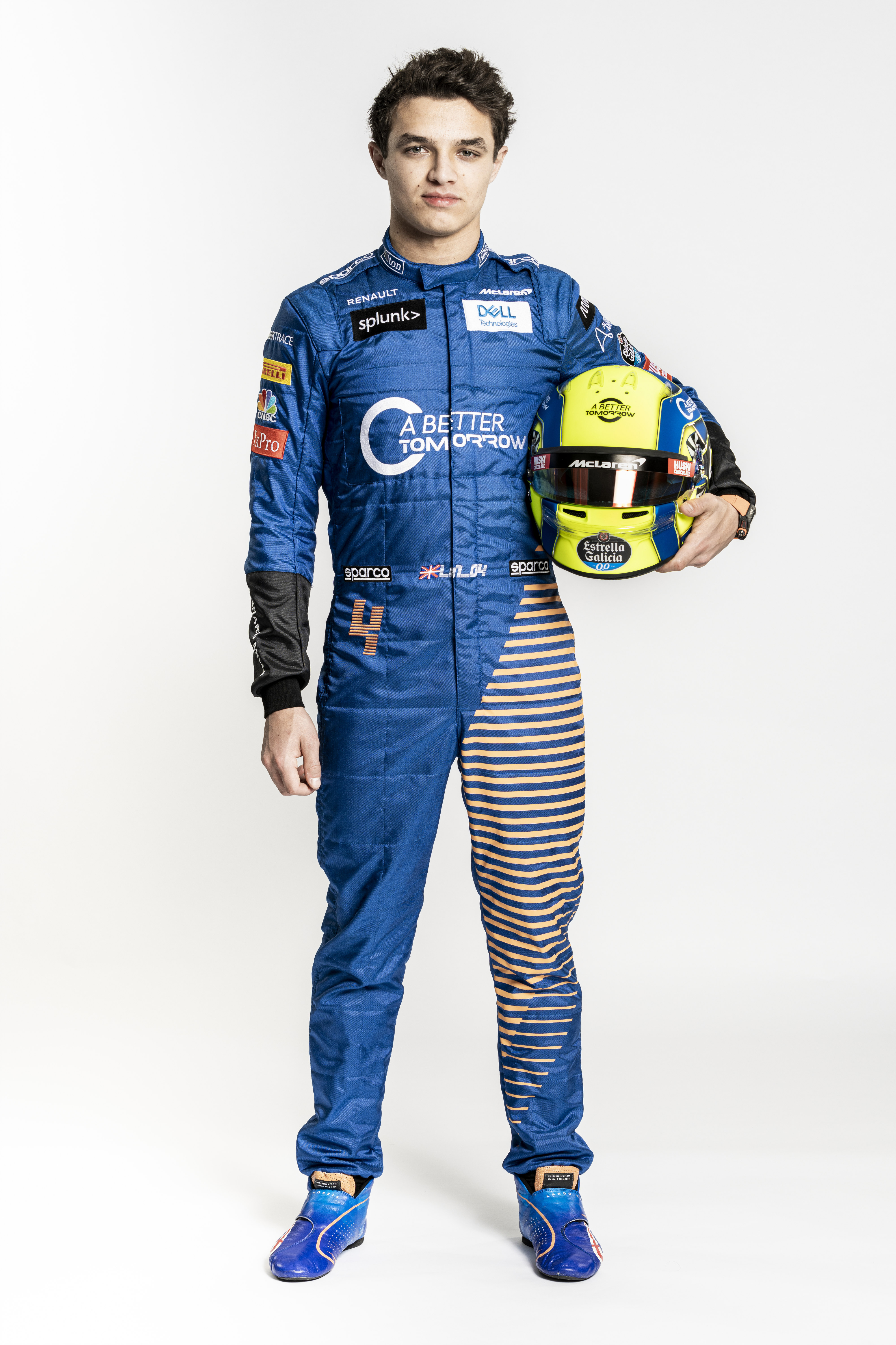 Lando Norris Holding Race Helmet Portrait • MomentoGP